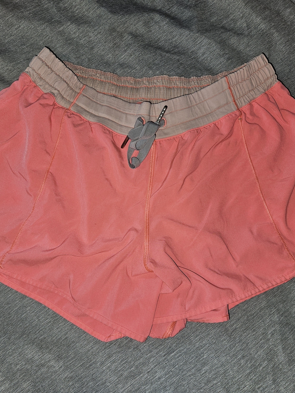 lululemon athletica Coral Athletic Shorts with Neutral Waistband